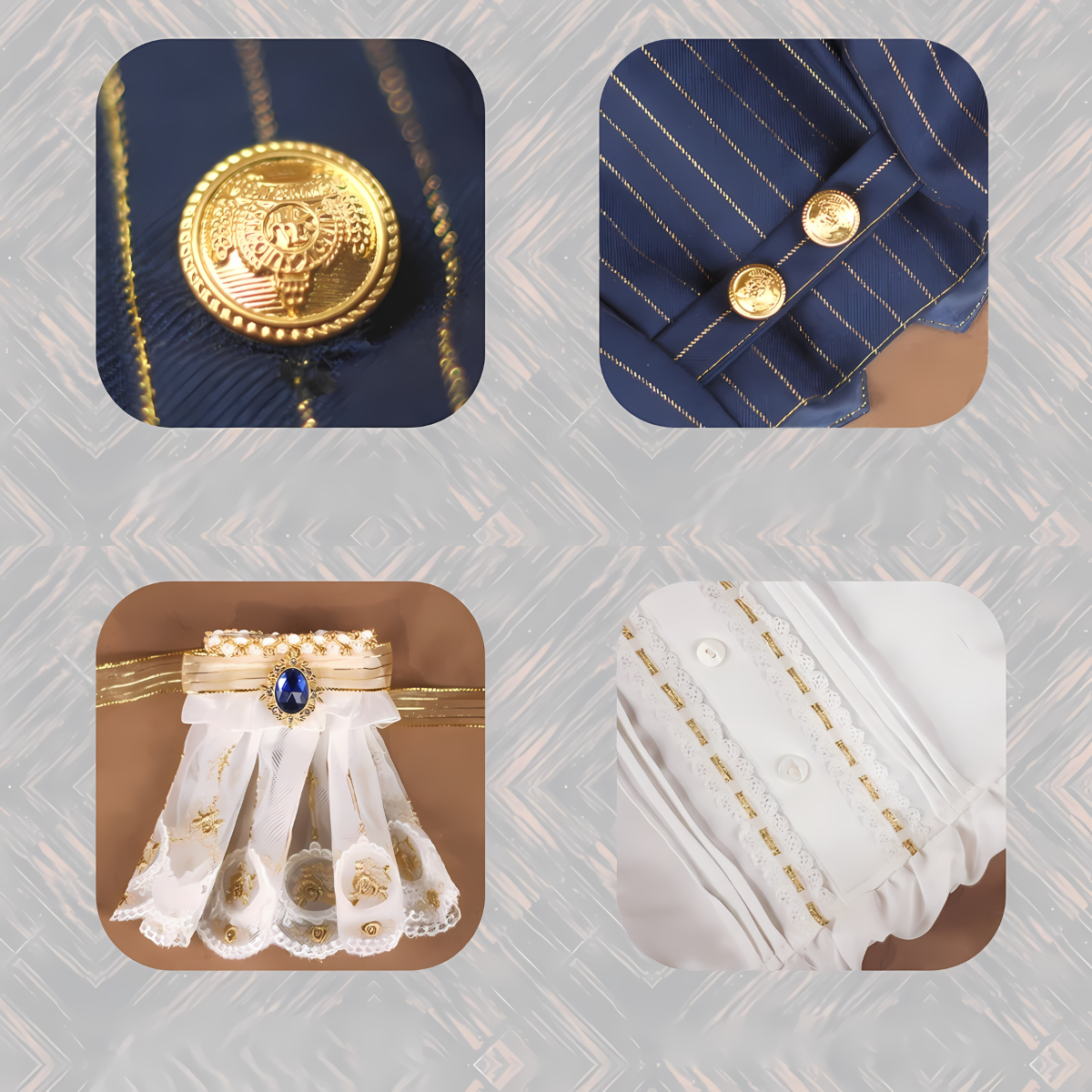 ヨーロピアンミッドナイト コート 4点セット