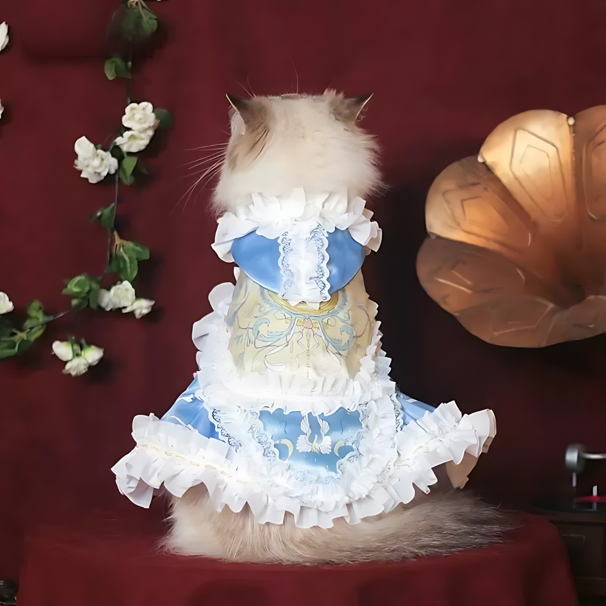 スウィートブルー ケープドレス