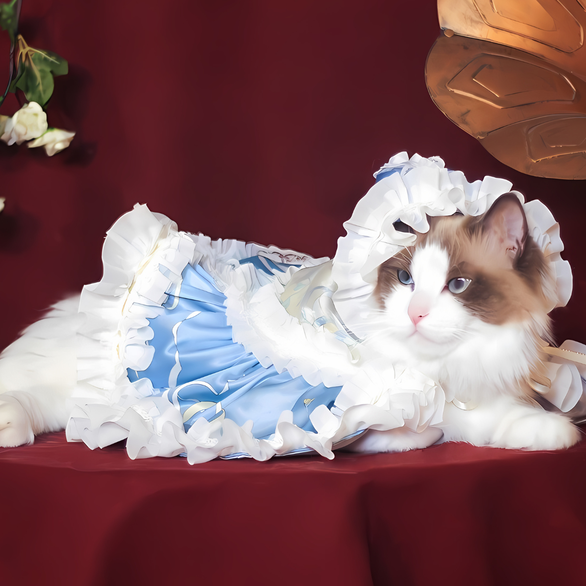 スウィートブルー ケープドレス