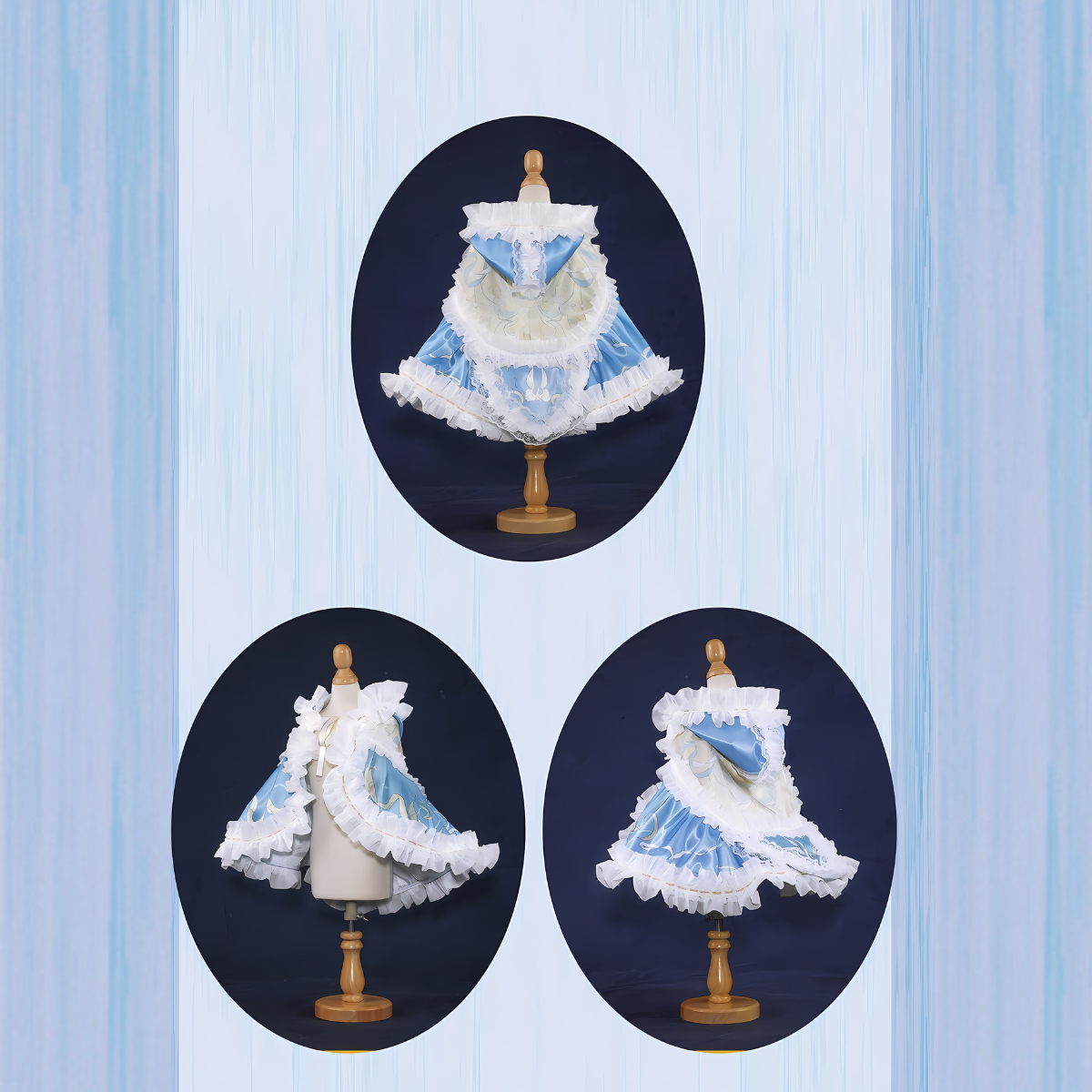 スウィートブルー ケープドレス