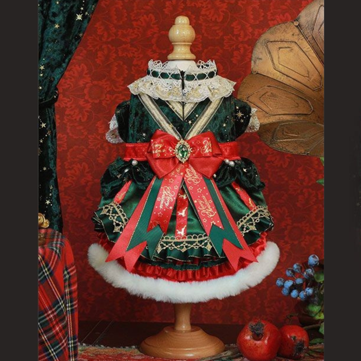 クリスマス プリンセスエメラルドドレス