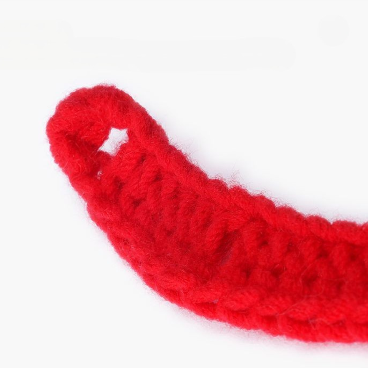 和風な編み物首輪