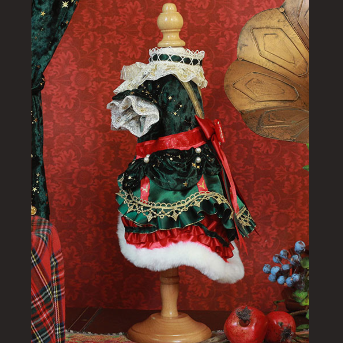 クリスマス プリンセスエメラルドドレス