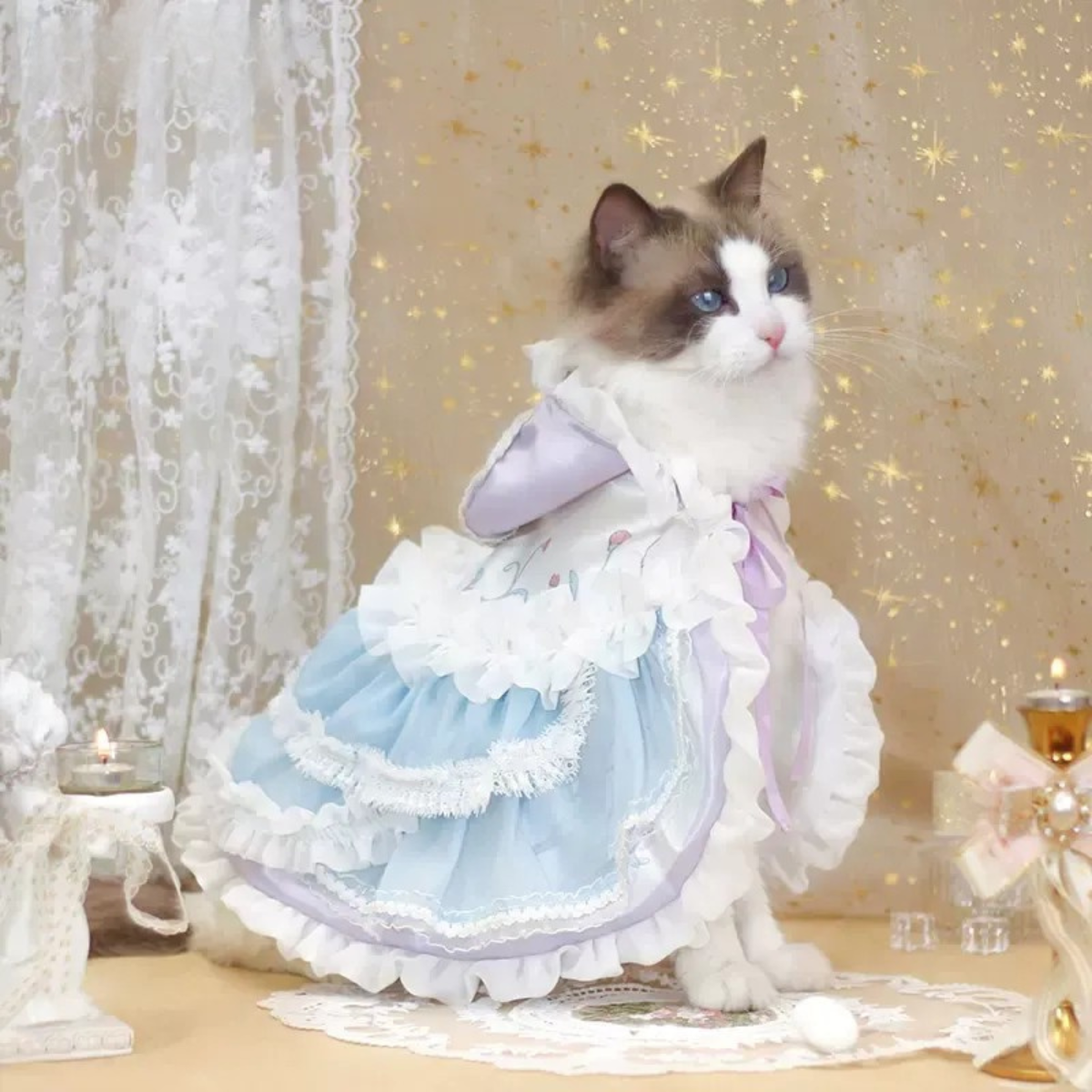 ライトブループリンセス ケープドレス