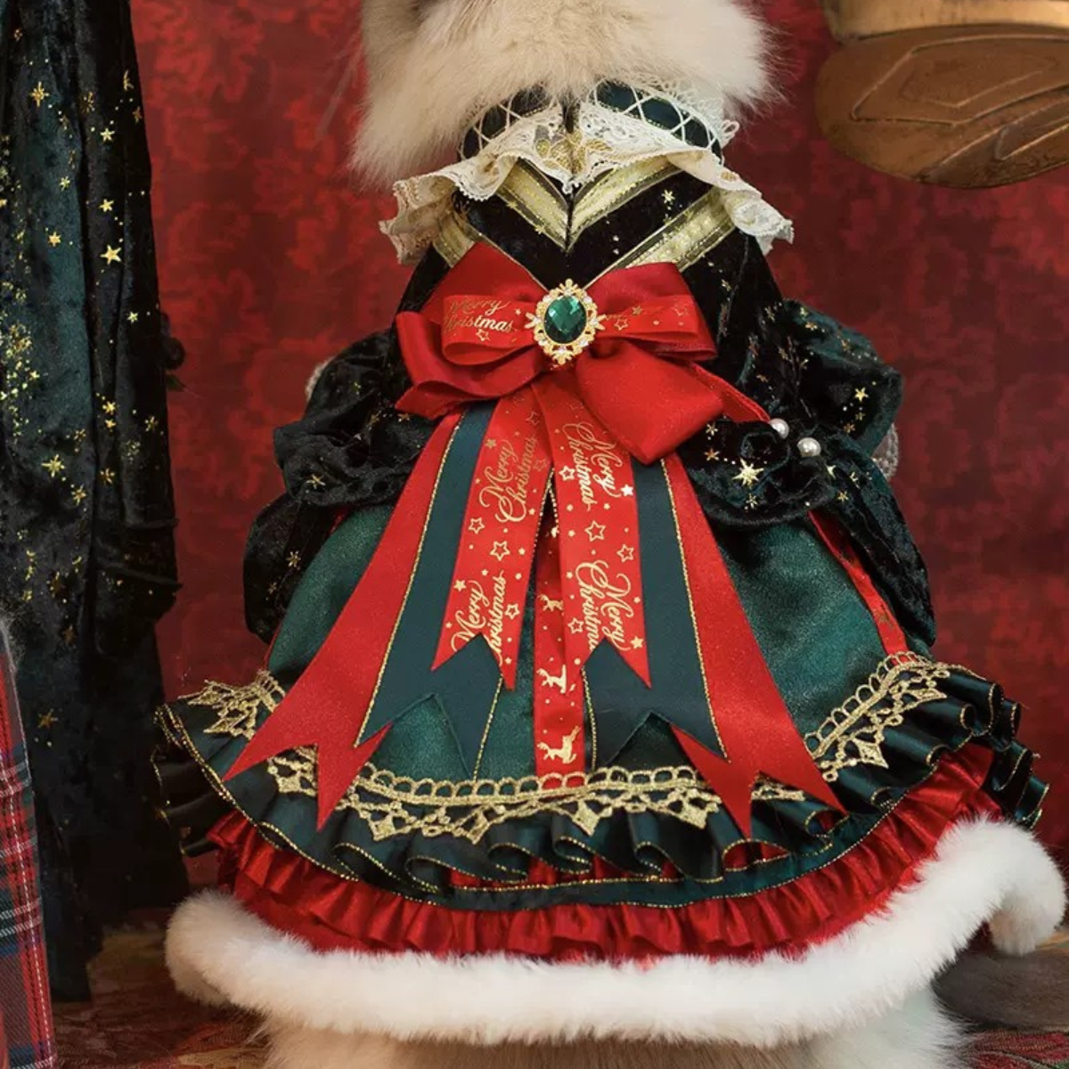 クリスマス プリンセスエメラルドドレス