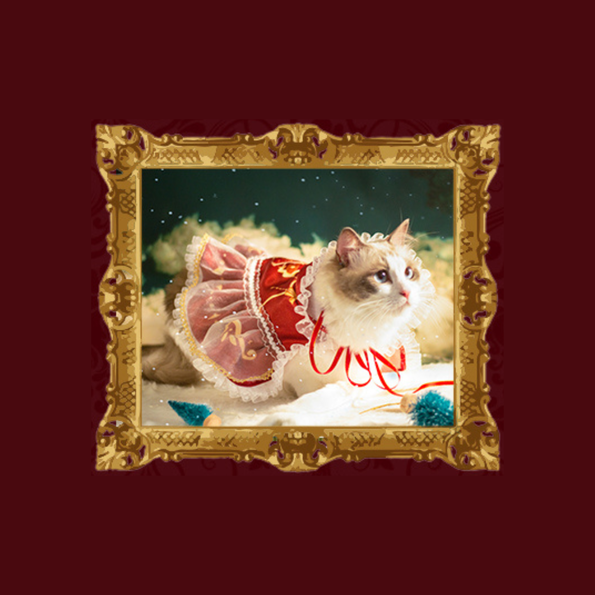 ロマンチックレッド フードマント