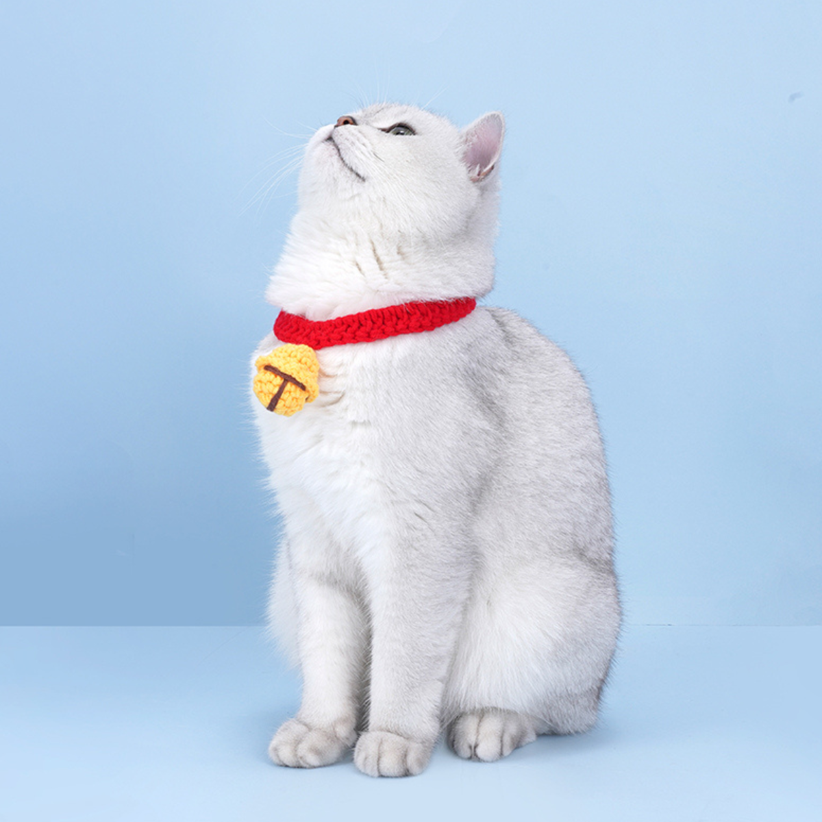 和風な編み物首輪