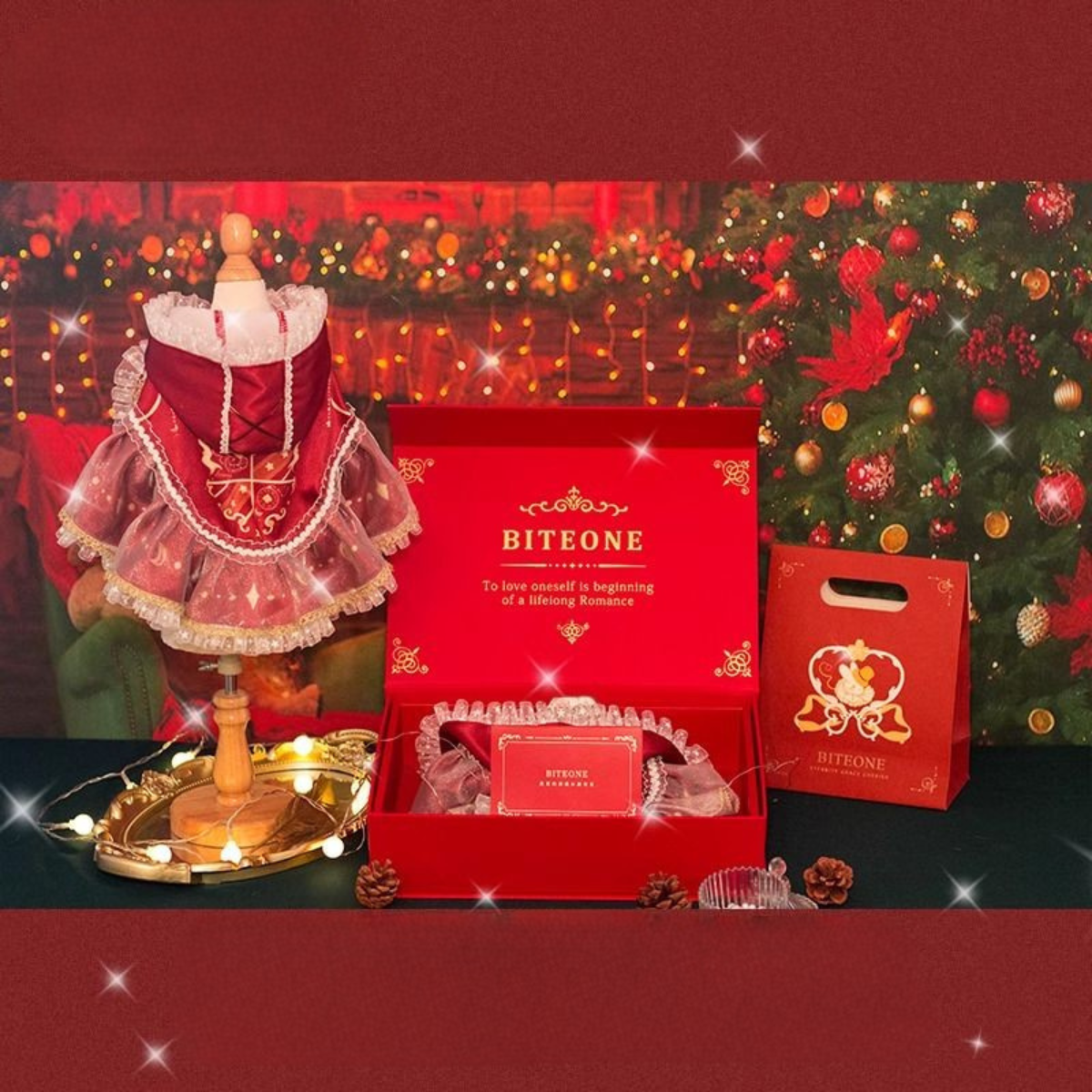 ロマンチックレッド フードマント