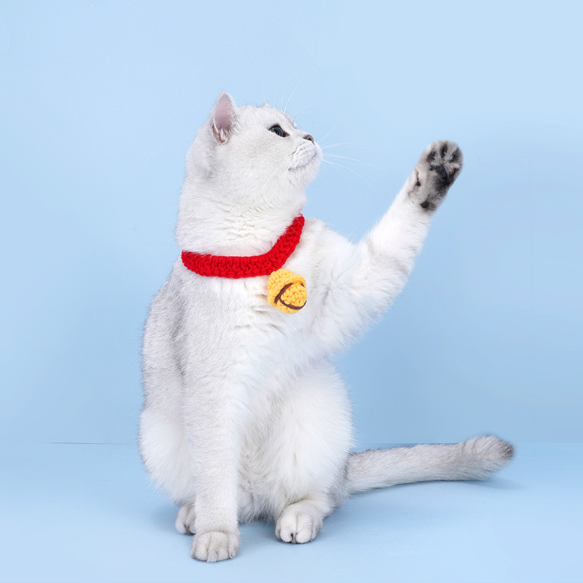 和風な編み物首輪