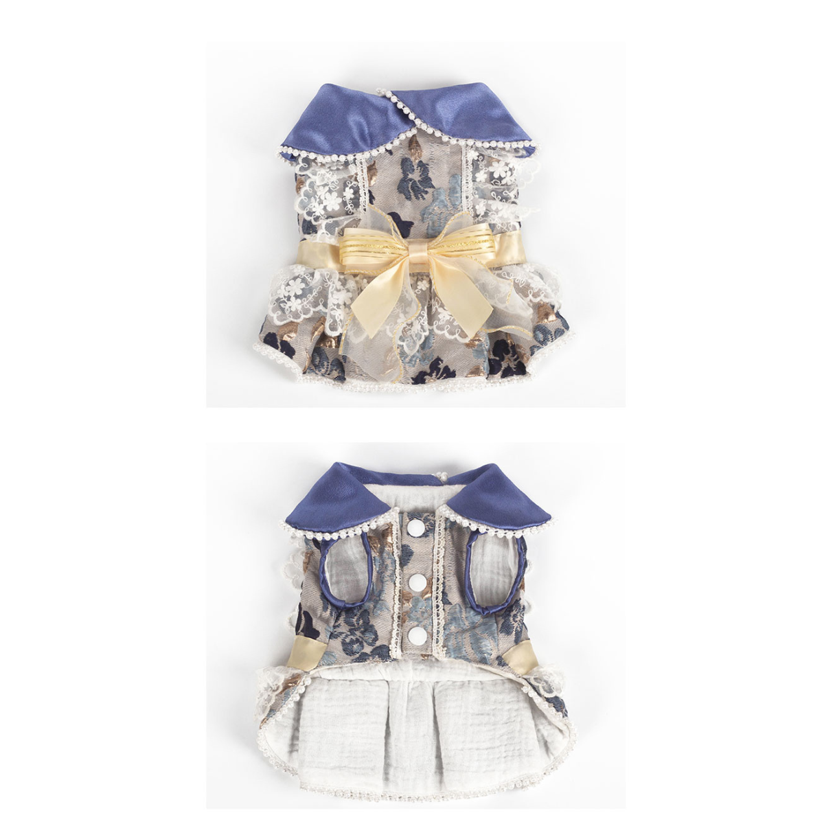 モネの庭 エンボスブルードレス