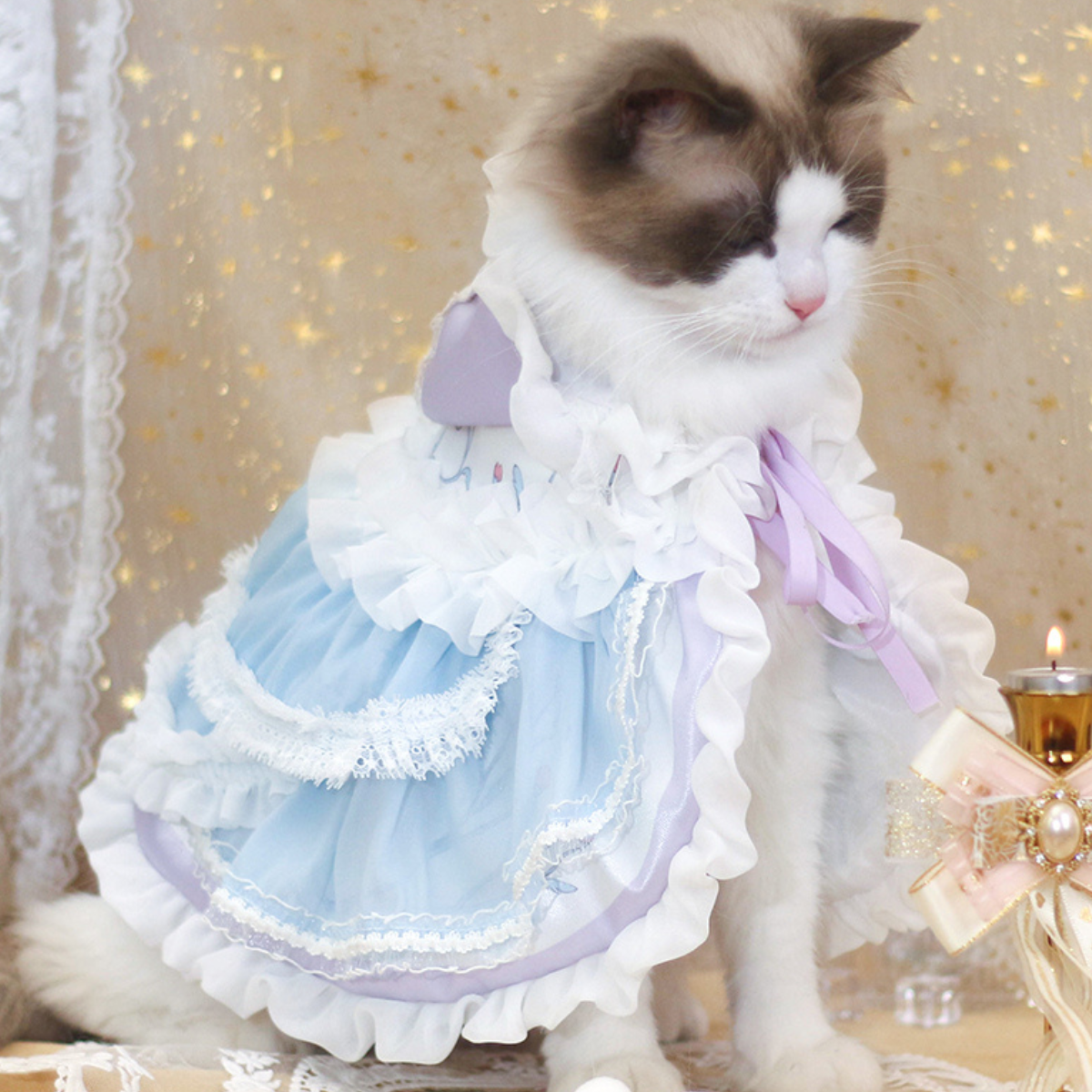 ライトブループリンセス ケープドレス