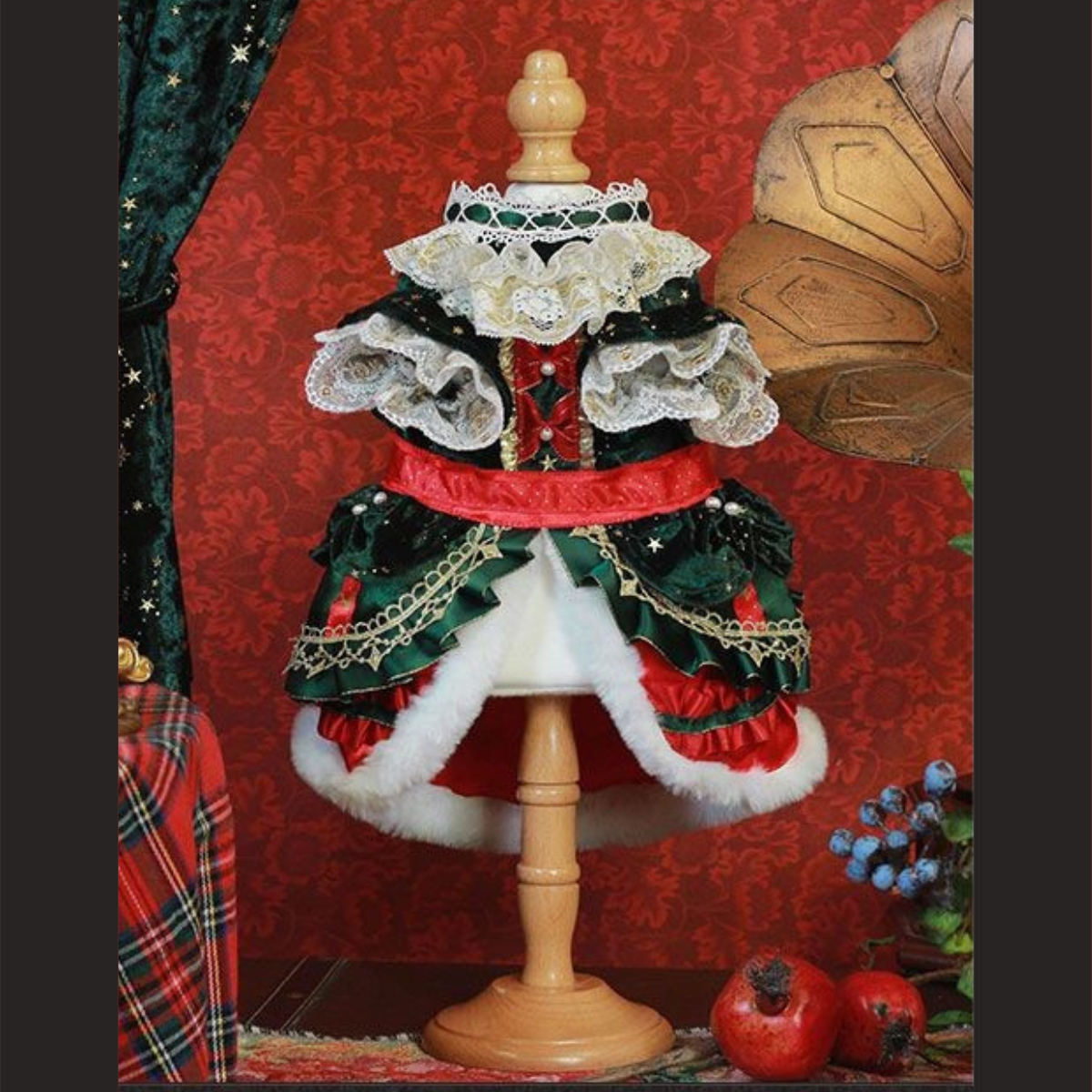 クリスマス プリンセスエメラルドドレス