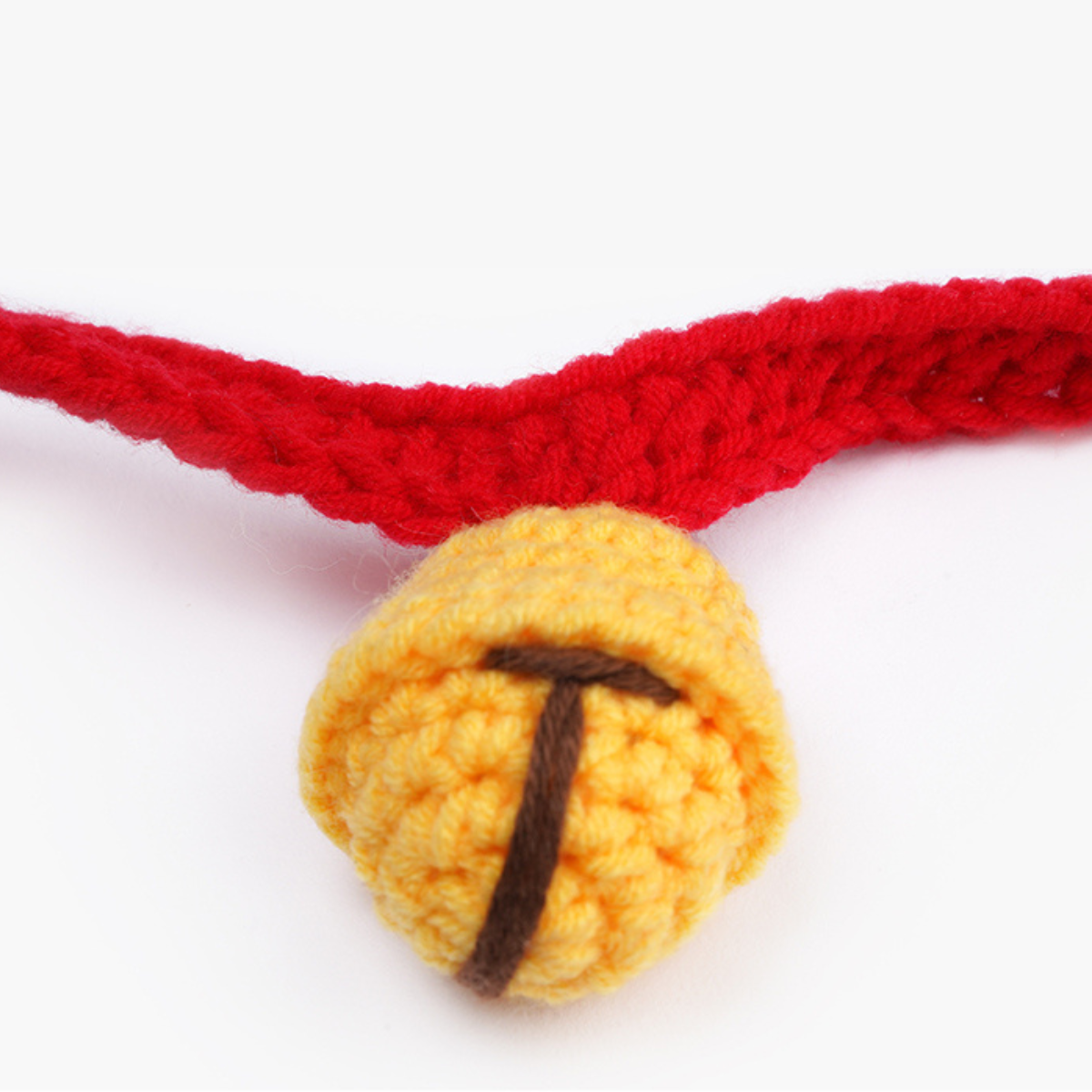 和風な編み物首輪