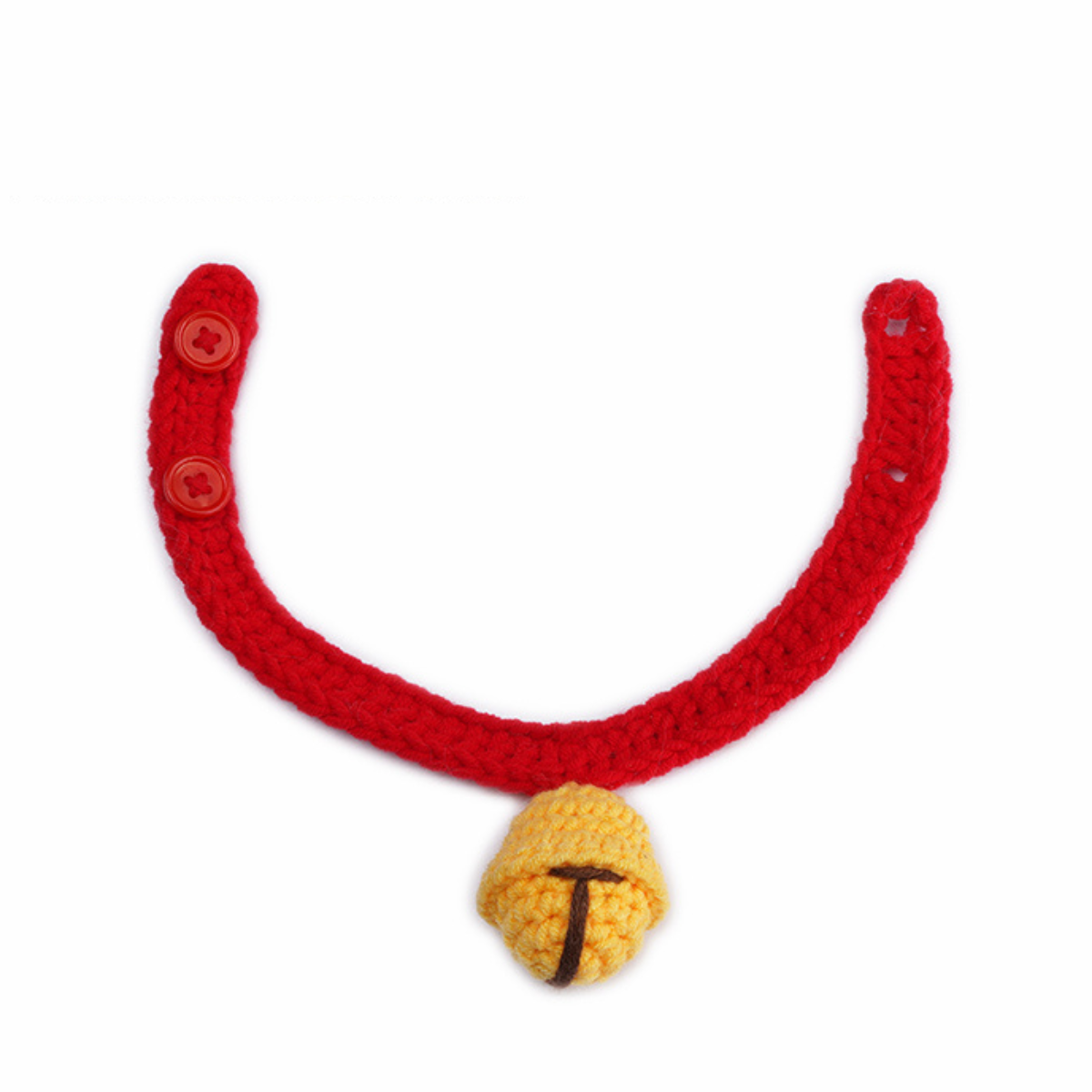 和風な編み物首輪