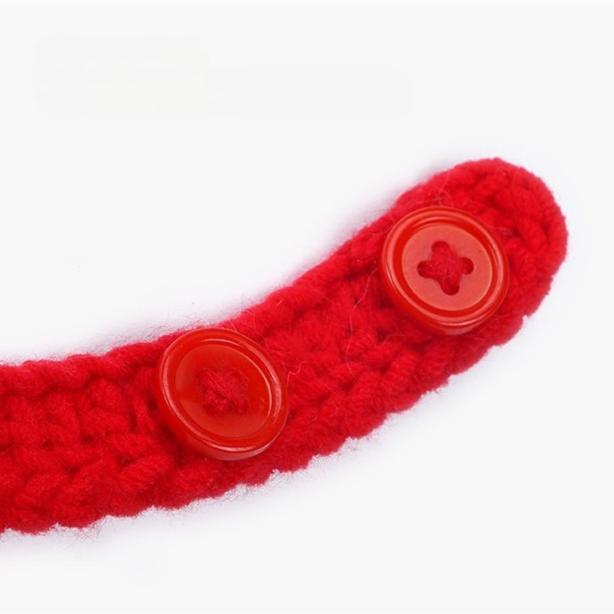 和風な編み物首輪