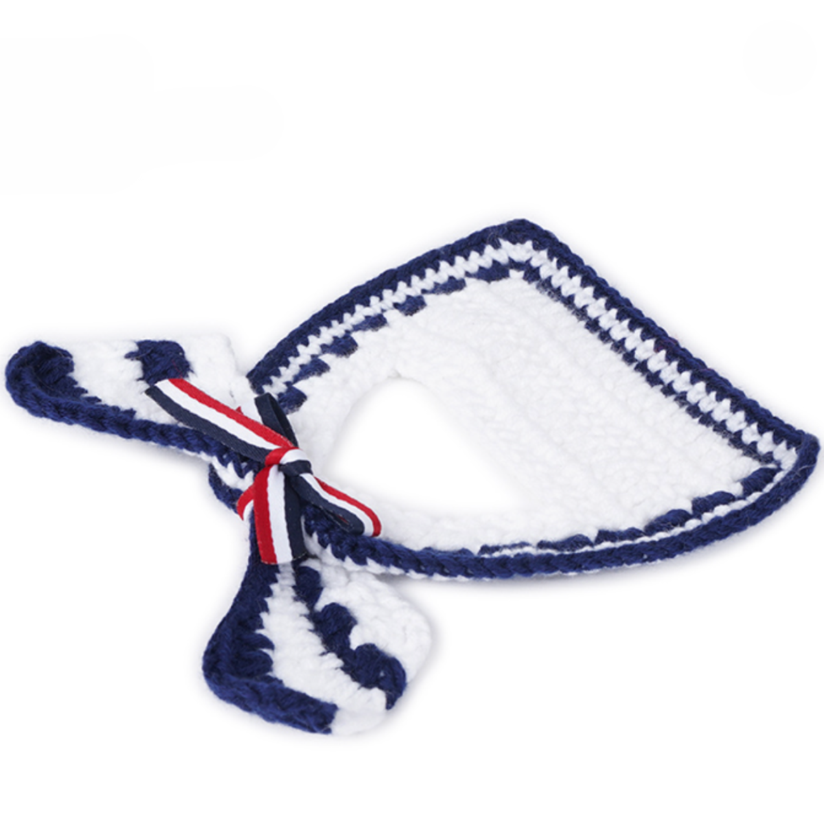 セーラー風 ニット素材のかわいいスカーフ(首輪)