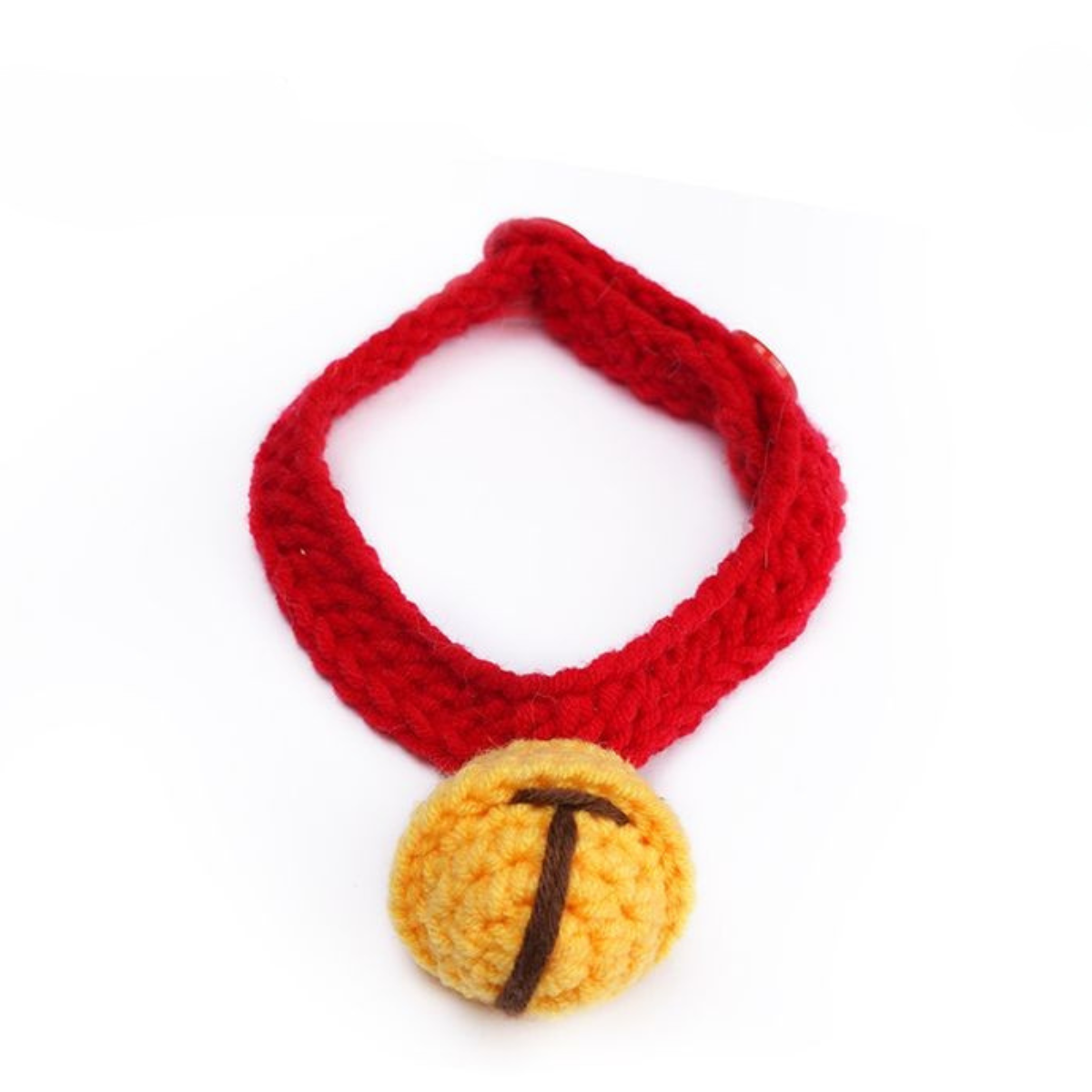 和風な編み物首輪